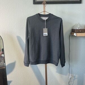 Everlane | Organic Track Crewneck Sweatshirt in charcoal